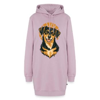 Österreichischer Pinscher - Hoodie-Kleid - Altrosa - Vorne - AI Model Female 172 light (172cm)