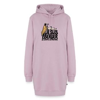 Ich bin ein Hirte – Humor - Hoodie-Kleid - Altrosa - Vorne - AI Model Female 172 light (172cm)