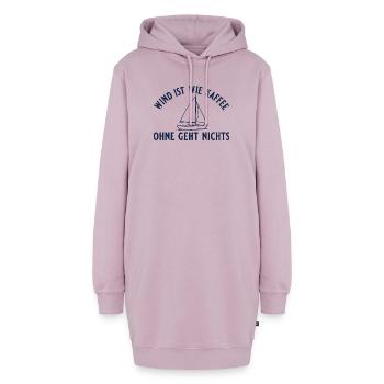 Segeln Wind ist wie Kaffee Segelboot Geschenk - Hoodie-Kleid - Altrosa - Vorne - AI Model Female 172 light (172cm)