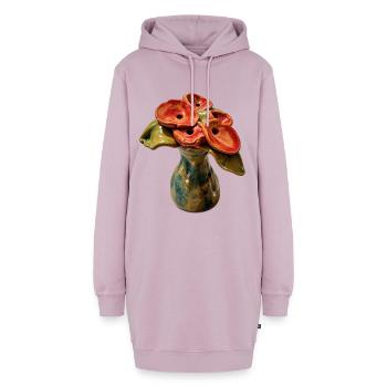 Kwiat_SpokoLoko - Hoodie-Kleid - Altrosa - Vorne - AI Model Female 172 light (172cm)