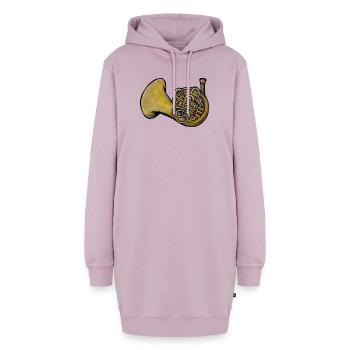 Aquarell-Messinghorn - Hoodie-Kleid - Altrosa - Vorne - AI Model Female 172 light (172cm)