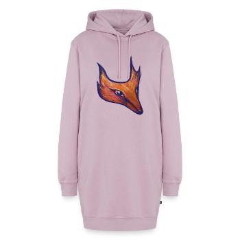 Feurige Fuchs-Silhouette - Hoodie-Kleid - Altrosa - Vorne - AI Model Female 172 light (172cm)