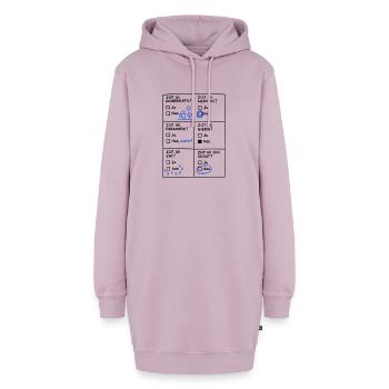"Hast du die Nase voll? Nein..." – Lustige flämische T-Shirts - Hoodie-Kleid - Altrosa - Vorne - AI Model Female 172 light (172cm)