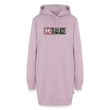 Too Cute to Handle – Cute Retro Heart - Hoodie-Kleid - Altrosa - Vorne - AI Model Female 172 light (172cm)