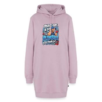 Klempnerheld: Deshalb - Hoodie-Kleid - Altrosa - Vorne - AI Model Female 172 light (172cm)