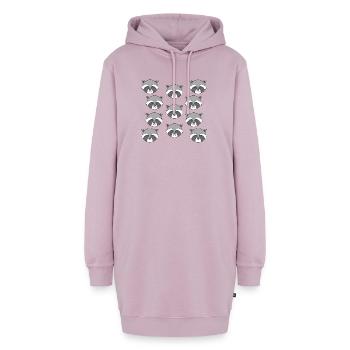 Süßer Waschbärkopf - Hoodie-Kleid - Altrosa - Vorne - AI Model Female 172 light (172cm)