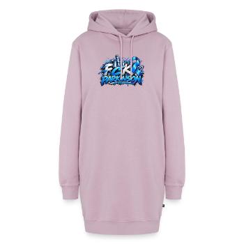Kampf Parkinson BlauesBand Grafik - Hoodie-Kleid - Altrosa - Vorne - AI Model Female 172 light (172cm)