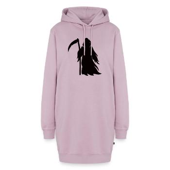 Sensenmann Tod Silhouette - Hoodie-Kleid - Altrosa - Vorne - AI Model Female 172 light (172cm)