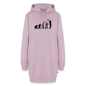 Badmintonspieler Evolution - Hoodie-Kleid - Altrosa - Vorne - AI Model Female 172 light (172cm)