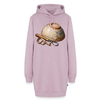Fußring mit Charakter – Töpfern - Hoodie-Kleid - Altrosa - Vorne - AI Model Female 172 light (172cm)