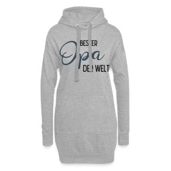 Bester Opa der Welt - Spruchdesign - Hoodie-Kleid - Grau meliert - Vorne