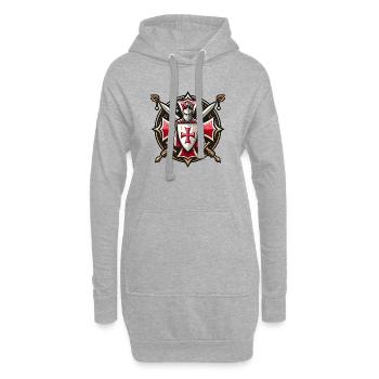 Knights templar - Hoodie Dress - heather grey - Front