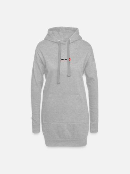 ERSTE HILFE - Hoodie-Kleid - Grau meliert