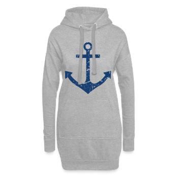 Anker - Hoodie-Kleid - Grau meliert - Vorne