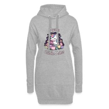 Fabricant de bougies mystiques. - Sweat-shirt à capuche long Femme - gris chiné - Devant