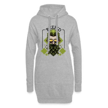 Beer‘d Bier Brauen Bart Wortspiel Brauer Geschenk - Hoodie-Kleid - Grau meliert - Vorne