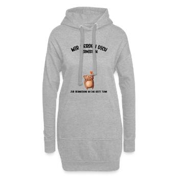 Wir werden dich Vermissen beste Team Abschied - Hoodie-Kleid - Grau meliert - Vorne