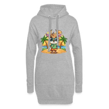 Antilope Lustige Cartoon Sommer Strand Sonnenbrille - Hoodie-Kleid - Grau meliert - Vorne