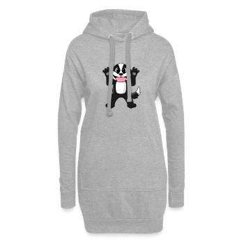 Dachs - Hoodie-Kleid - Grau meliert - Vorne