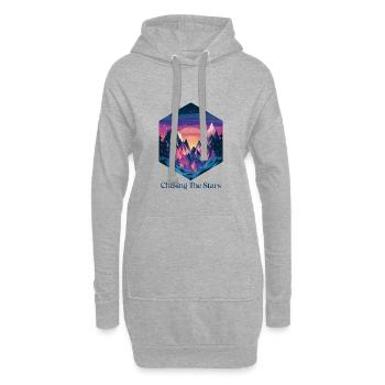 Chasing The Stars - Hoodie Dress - heather grey - Front