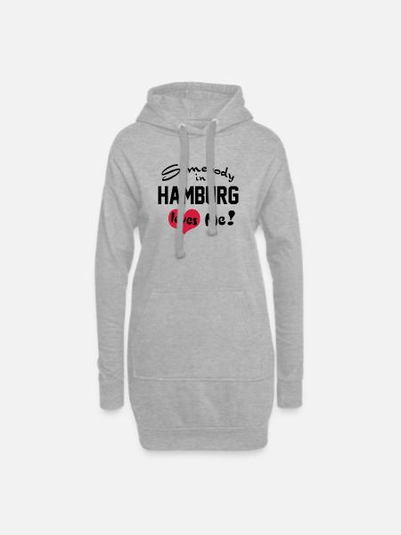 hamburg - Hoodie-Kleid - Grau meliert