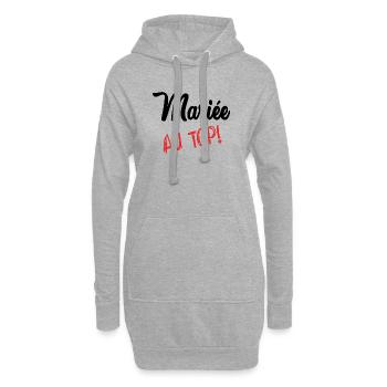 ZUKÜNFTIGE BRAUT - Hoodie-Kleid - Grau meliert - Vorne