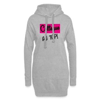 COLLEGUE - Sweat-shirt à capuche long Femme - gris chiné - Devant