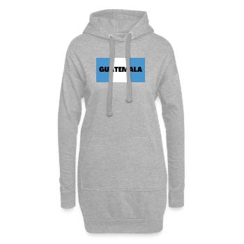 Guatemala in guatemaltekischen Flaggenfarben - Hoodie-Kleid - Grau meliert - Vorne