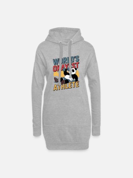 L’athlète le plus correct du monde - Sweat-shirt à capuche long Femme - gris chiné