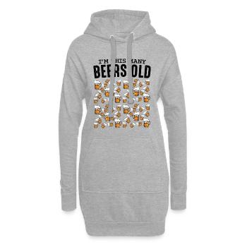 Bierkrüge Muster Kollektion Geburtstag 50 - Hoodie-Kleid - Grau meliert - Vorne