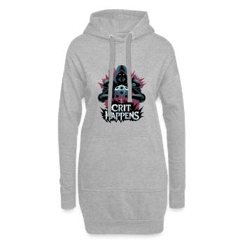 Crit Happens - Hoodie Dress - heather grey - Front