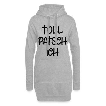 Tollpatsch Ich tollpatschig lustig tollpatschich - Hoodie-Kleid - Grau meliert - Vorne