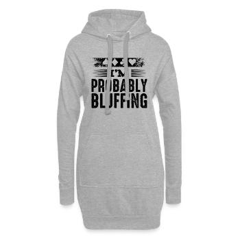 Poker - Hoodie Dress - heather grey - Front