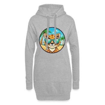 Australische gefleckte Nebelkatzenrasse Cartoon Beach - Hoodie-Kleid - Grau meliert - Vorne