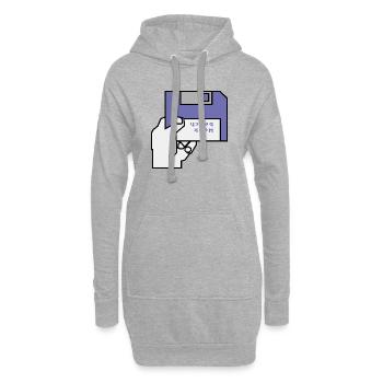 Banc de travail - Sweat-shirt à capuche long Femme - gris chiné - Devant