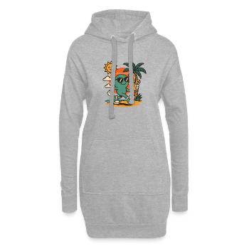 Bonne humeur - Sweat-shirt à capuche long Femme - gris chiné - Devant