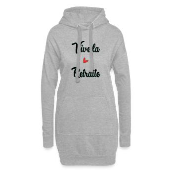 RETRAITE. RETRAITE. RETRAITEE. BONNE RETRAITE - Sweat-shirt à capuche long Femme - gris chiné - Devant