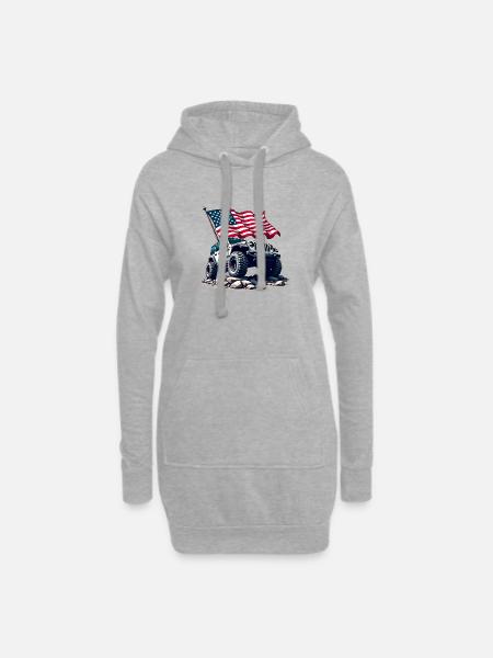 American Off-Road - Hoodie Dress - heather grey