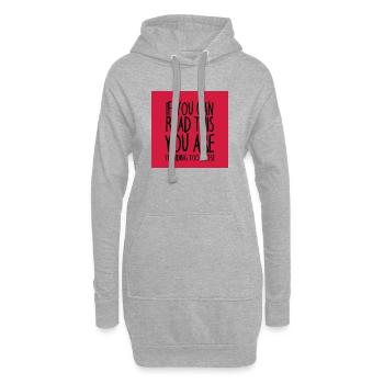 Mundschutz lustig Spruch - lustige Sprüche - Hoodie-Kleid - Grau meliert - Vorne