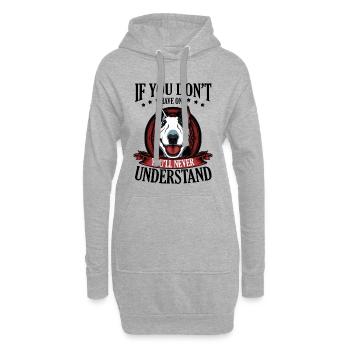 Bull Terrier - Sweat-shirt à capuche long Femme - gris chiné - Devant