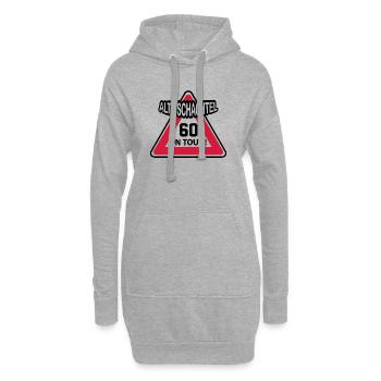 Geburstag Frau Alte Schachtel 60 Birthday - Hoodie-Kleid - Grau meliert - Vorne