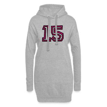 15 - Hoodie-Kleid - Grau meliert - Vorne