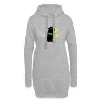 1000% energy - Hoodie Dress - heather grey - Front