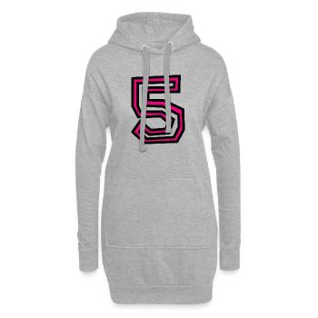 5 - Hoodie-Kleid - Grau meliert - Vorne