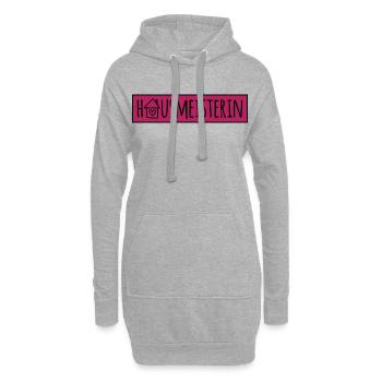 Hausmeisterin - Hoodie-Kleid - Grau meliert - Vorne