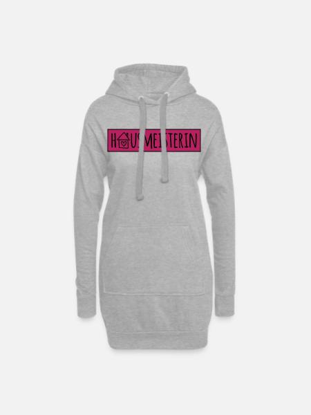 Hausmeisterin - Hoodie-Kleid - Grau meliert