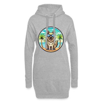 Carpathian Shepherd Dog Breed Cartoon Sunglasses - Hoodie Dress - heather grey - Front