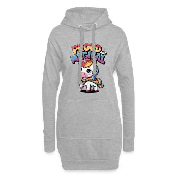 Proud And Magical - Hoodie Dress - heather grey - Front