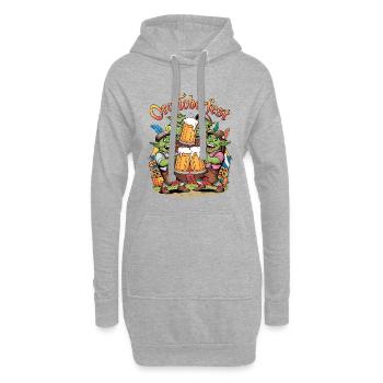 Orc-toberfest - Sweat-shirt à capuche long Femme - gris chiné - Devant