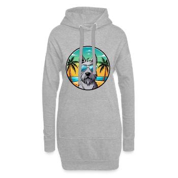 Scottish Terrier Hunderasse Cartoon Sonnenbrille Strand - Hoodie-Kleid - Grau meliert - Vorne